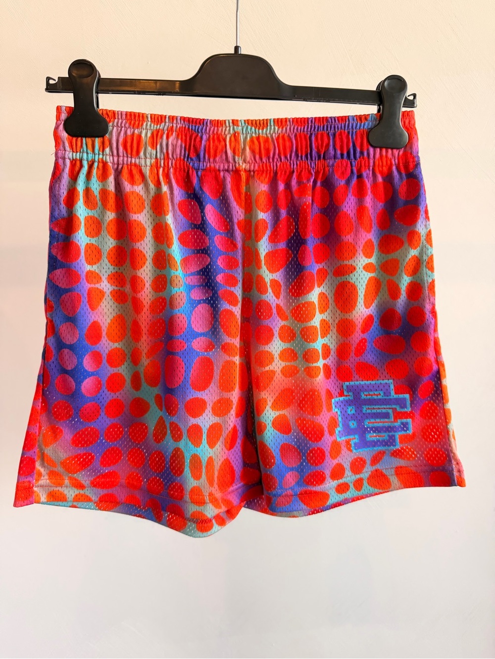 Eric Emanuel EE Polka Dots Flames Multicolor  Mesh Shorts Size M